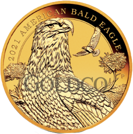 Gold American Bald Eagle